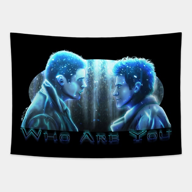 Supernatural Dean and Castiel "Who Are You?" Tapestry by Legends Studios LHVP