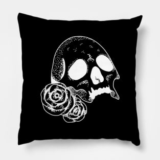 Skull with Roses | Skull | Bones | Halloween Pillow