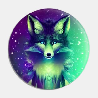 Beautiful purple and green fox Pin