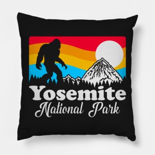 Yosemite National Park Bigfoot, Funny Sasquatch Yeti Yowi Cryptid Science Fiction Pillow