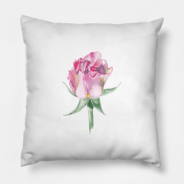 Pink rose Pillow by feafox92