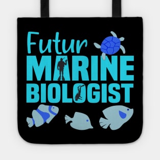 Futur Marine Biologist Biology Fathers Day Gift Funny Retro Vintage Tote