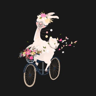 Pretty Llama Girl Cycling T-Shirt