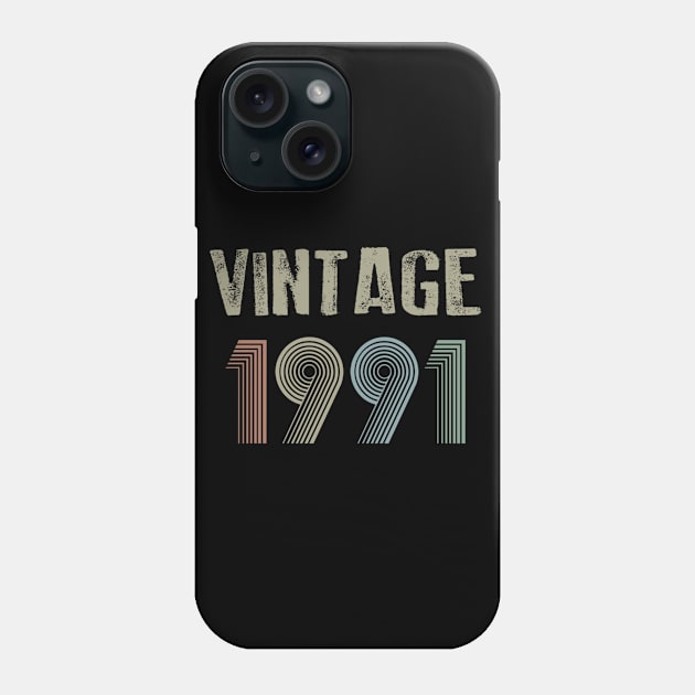 Vintage 1991 29th Birthday Gift Men Women Phone Case by semprebummer7