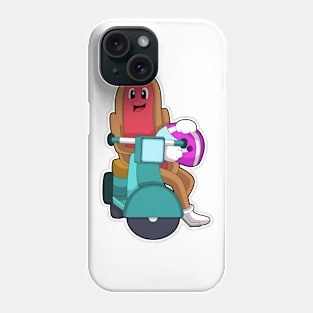 Hotdog as Biker with Scooter Phone Case