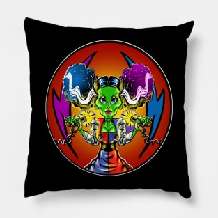 Harley Bride of Frankenstein Pillow