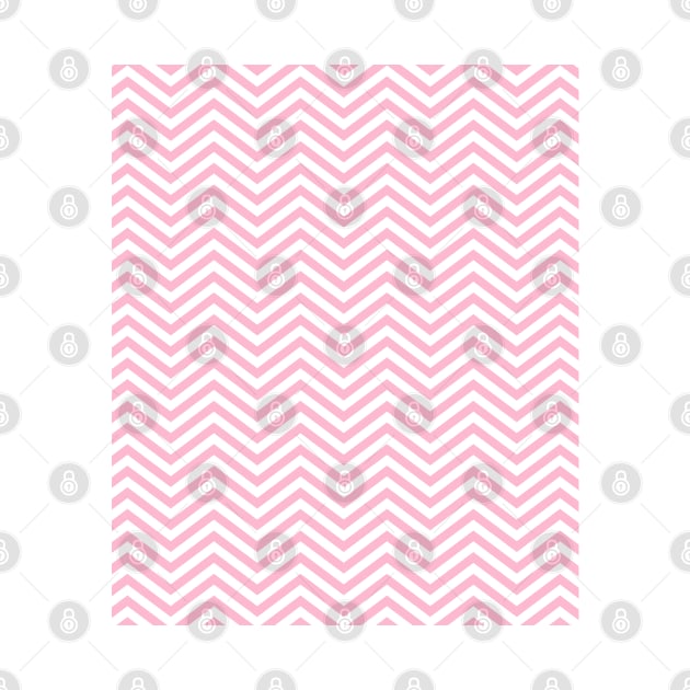 Simple Pink and White Chevron Pattern by squeakyricardo