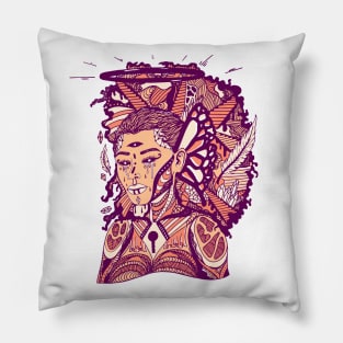 Peach Jupiter Cries Pillow