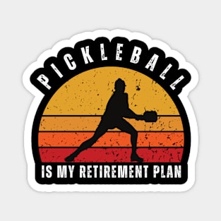 Retro Sunset Pickleball is My Retirement Magnet