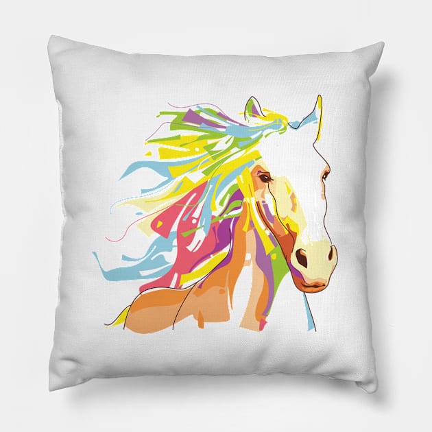 Horse - Horse Head Pillow by Kudostees