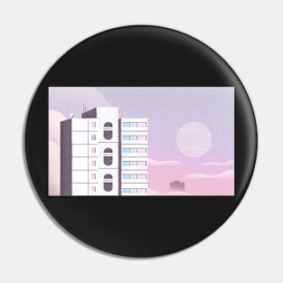 Sunset urban buildings Pin