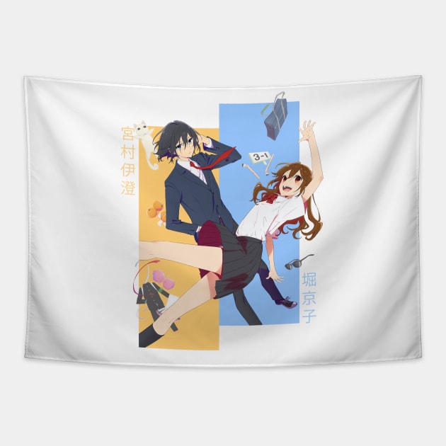 Horimiya Hori and Miyamura Tapestry by alifpunk