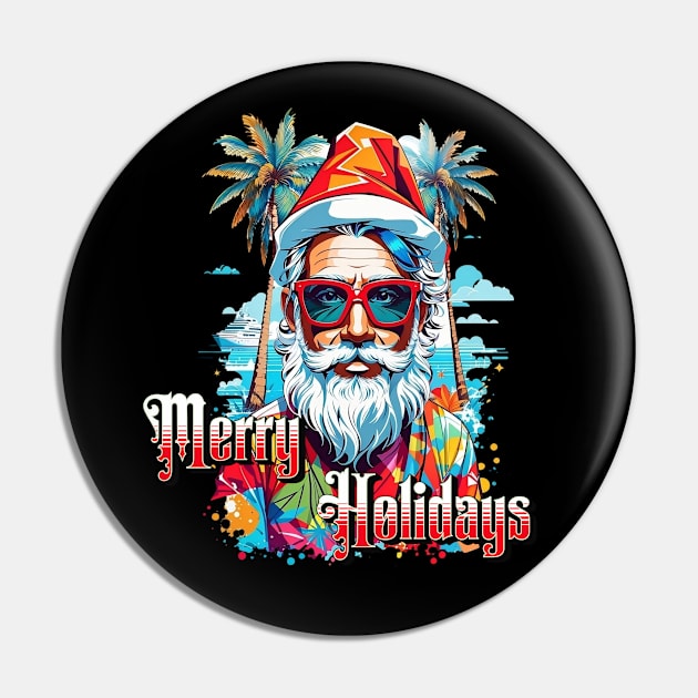 Christmas in Paradise: Merry Holidays with Santa Pin by Bellinna