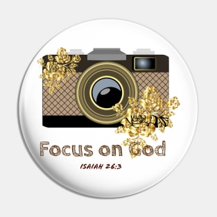 Focus on God, Isaiah 26 verse 3, Bible verse design Pin