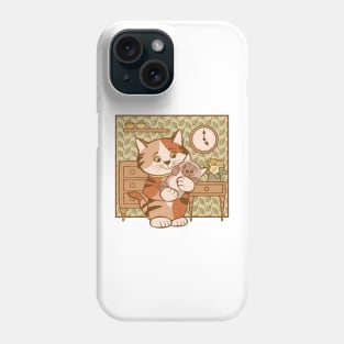 Cat and Baby Kitten at Home Phone Case