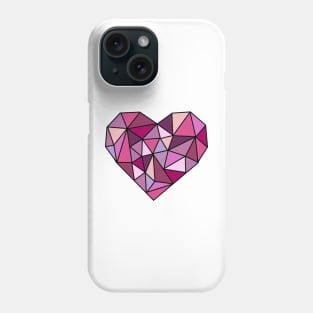 Pink Crystal Heart Phone Case