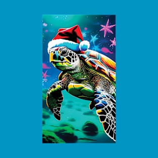 Tropical Sea Turtle Christmas T-Shirt