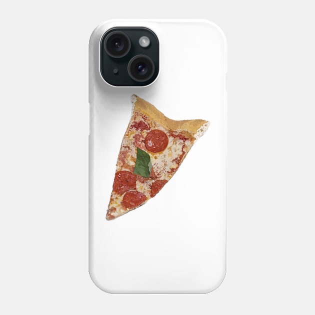 Pepperoni pizza with basil Phone Case by M[ ]