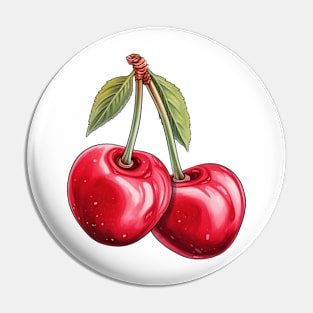Cherries Art Pin
