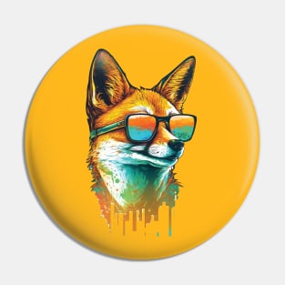 The cool fox Pin