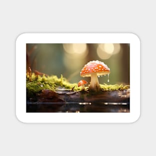 Mushroom Forest Nature Serene Tranquil Magnet