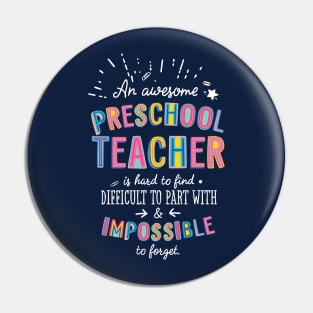 An awesome Preschool Teacher Gift Idea - Impossible to Forget Quote Pin