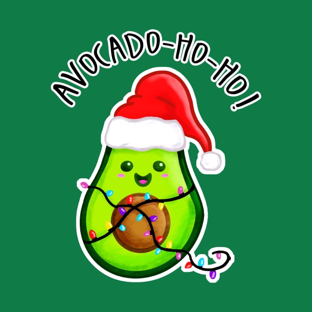 Kawaii Christmas Avocado. Avocado-Ho-Ho! by bolincradleyart