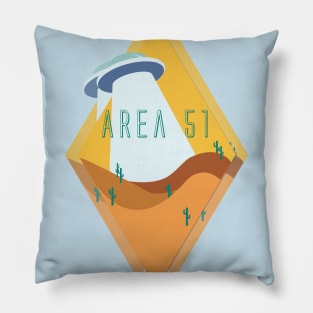 Triple Diamond-View Area 51 Desert in Yellow Pillow