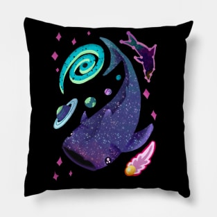 Purple Space Whale Shark of the Galaxy Pillow