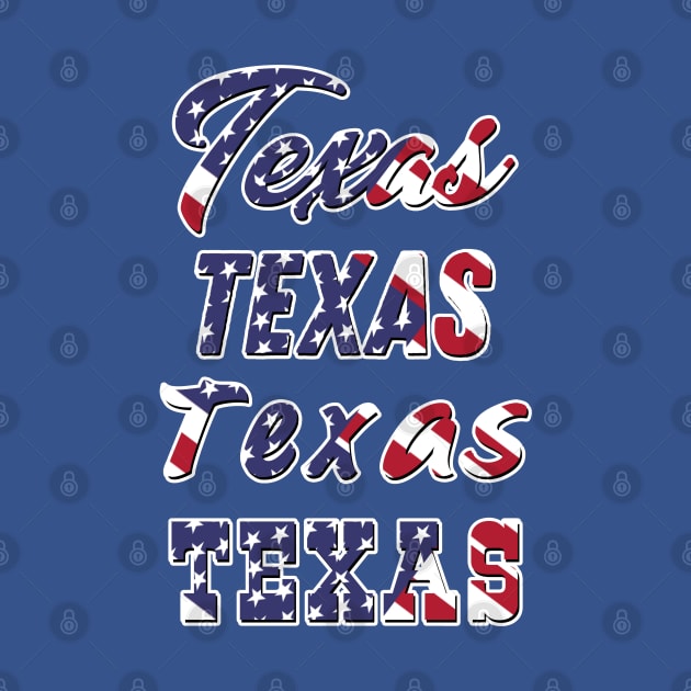 American flag Texas by Scar