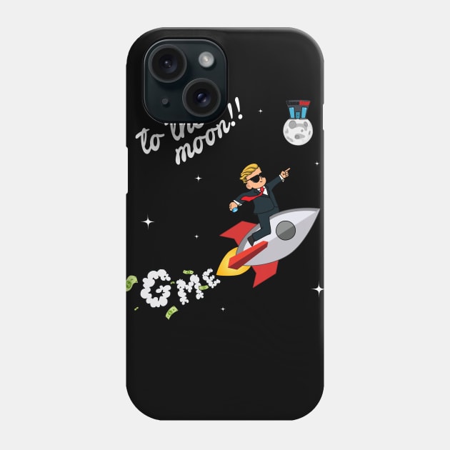 To the moon with WSB Phone Case by JamesCMarshall