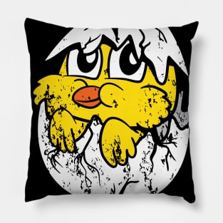 Retro Vintage Grunge Chicken Pillow