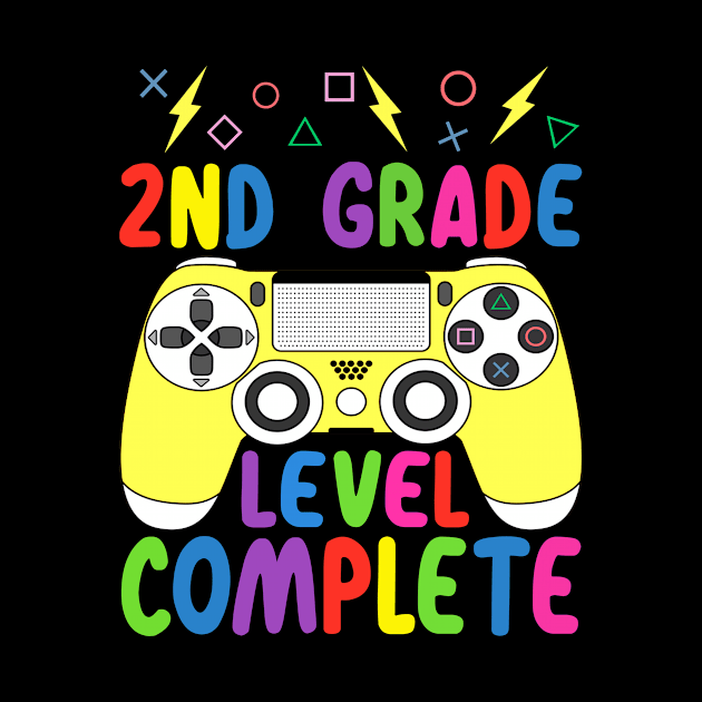 2nd Grade Level Complete Funny Gamer Shirt Last Day of School 2020 Graduation by FONSbually