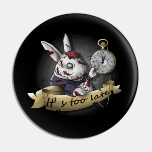 The White Zombie Rabbit Pin