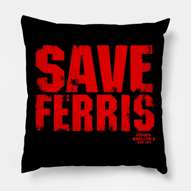 Save Ferris 80s Pillow by RboRB