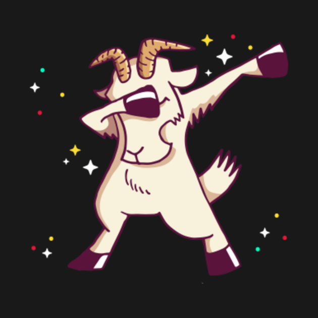 Goat Dabbing Cartoon Funny Graphic Dancing Goat T Shirt Goat Dabbing Cartoon T Shirt Teepublic