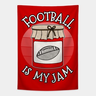 Football Is My Jam Sports Coach Funny Tapestry