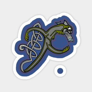 Celtic Cat Letter X Magnet