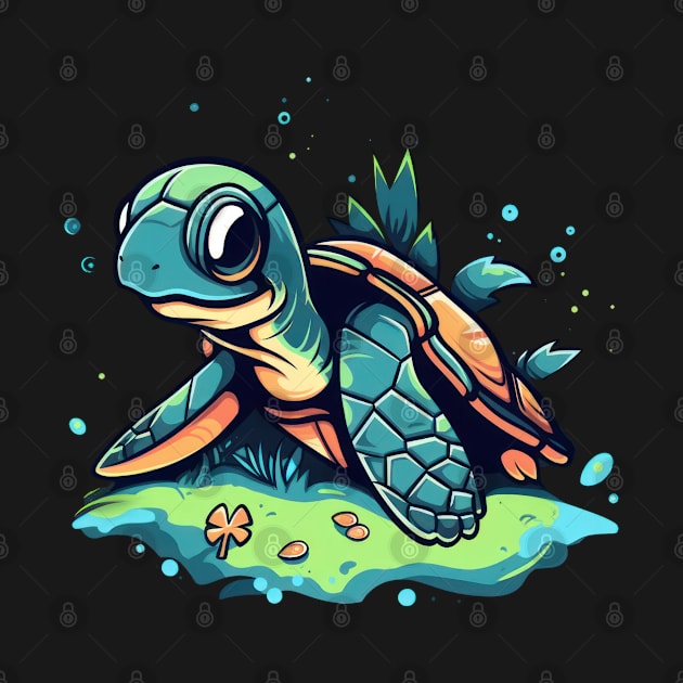 Meet our new favorite sea turtle cartoon character by Pixel Poetry