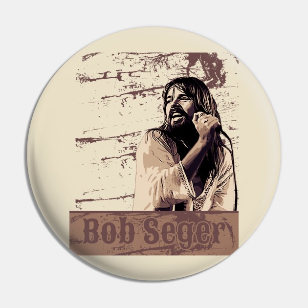 Bob seger // Brown Vintage Pin by Degiab