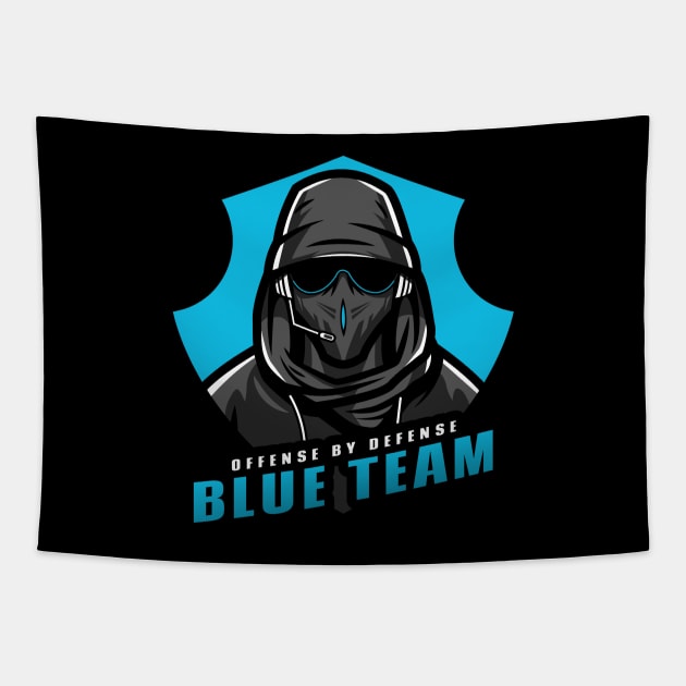 Blue Team | Hacker Design Tapestry by leo-jess