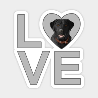 I Love Black Labrador Retrievers Magnet