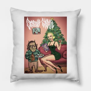 Groovy Ghoul Cozy Christmas Pillow