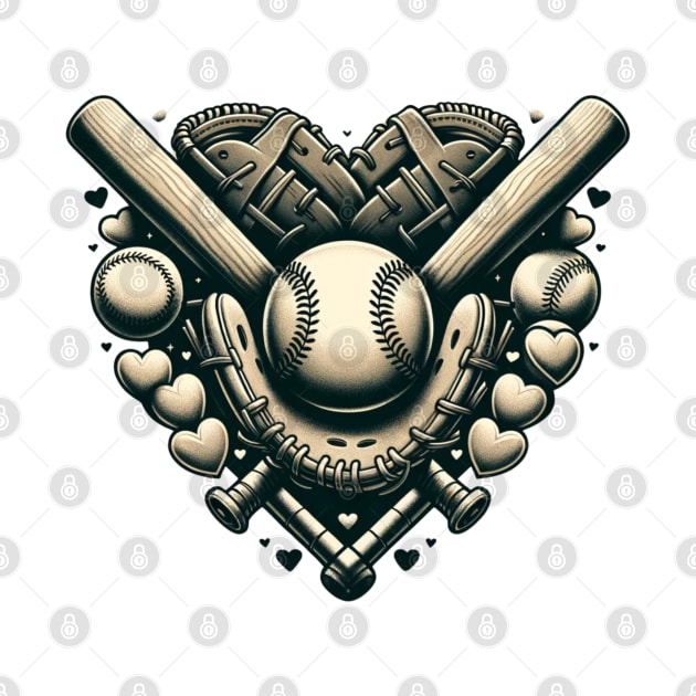 Baseball Valentine Steampunk by Cun-Tees!