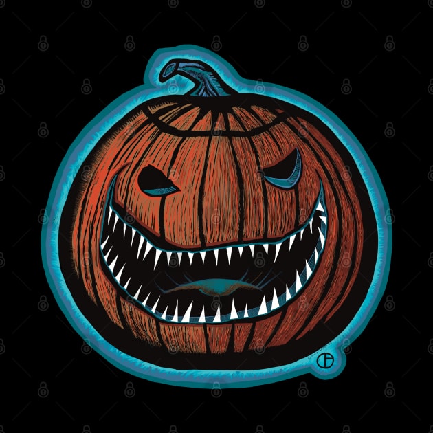 Scary Pumpkin by Art from the Blue Room