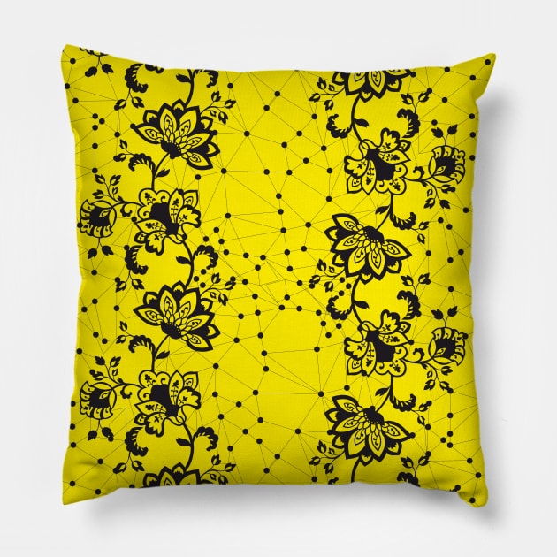 Lace, Floral Pattern Pillow by ilhnklv