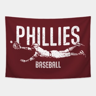 Vintage Phillies Catch Tapestry