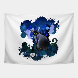 Color Blast Cat Tapestry