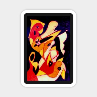 Abstracted Birds Magnet