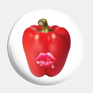 Red 'HOT' Bell Pepper Pin